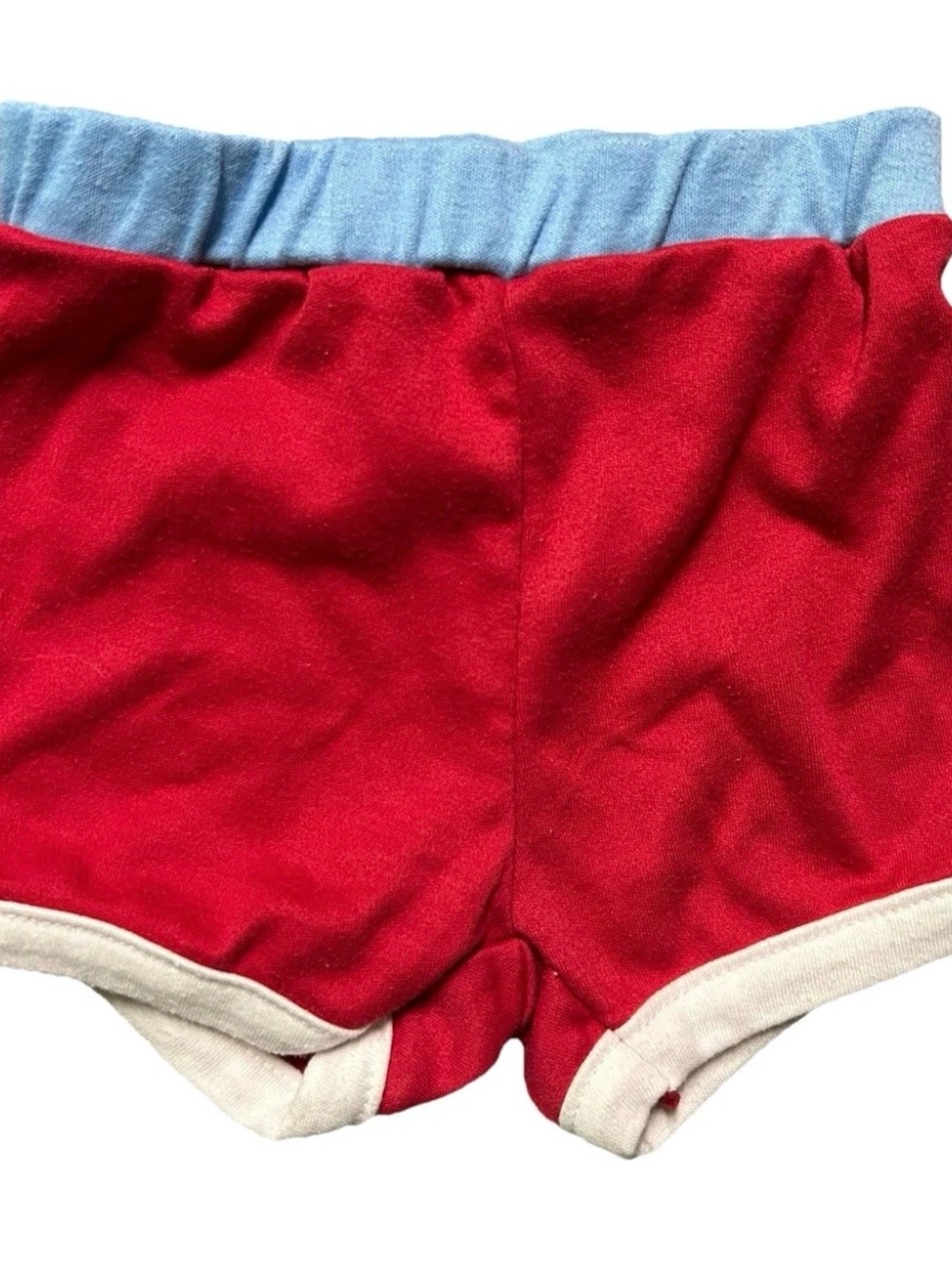 Vintage Baby Sears Red Shorts White Blue Trim Size 3-6 Months Summer